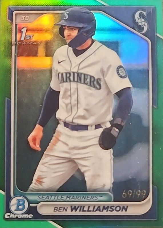 2024 Bowman #BCP-67 Chrome Prospects - Green Refractor /99 (1st)