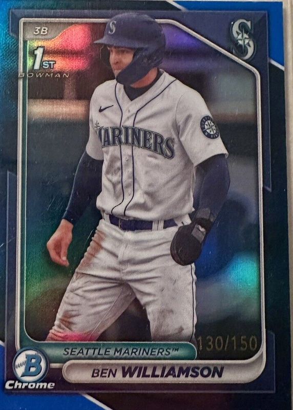 Ben Williamson 2024 Bowman #BCP-67 Chrome Prospects - Blue Refractor /150 (1st) RAW