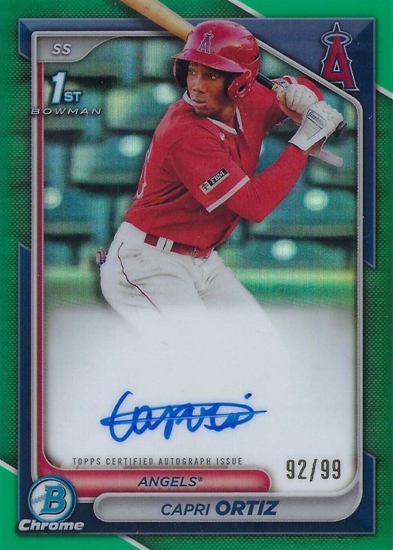 2024 Bowman #CPA-CO Chrome Prospect Auto - Green Refractor /99 (1st)