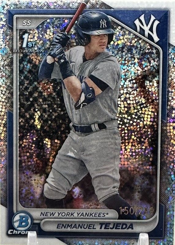 Enmanuel Tejeda 2024 Bowman #BCP-103 Chrome Prospects - Speckle Refractor /299 (1st) RAW