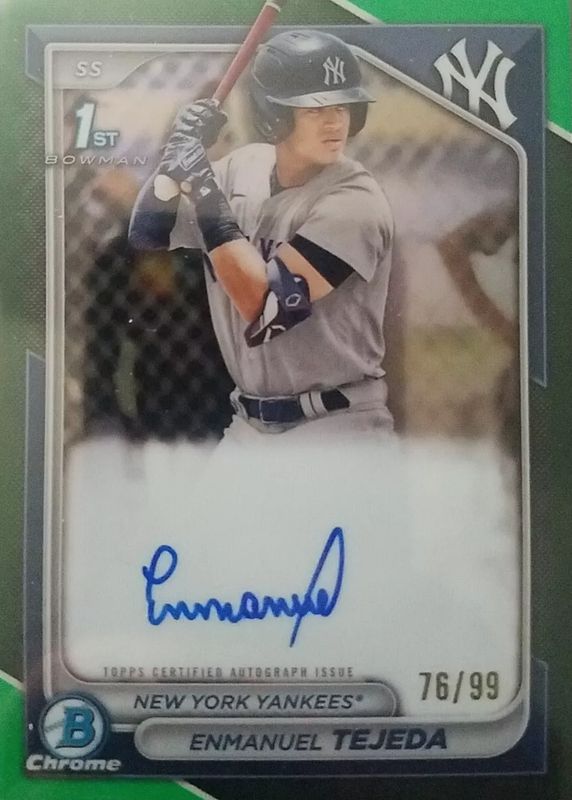 2024 Bowman #CPA-ETE Chrome Prospect Auto - Green Refractor /99 (1st)