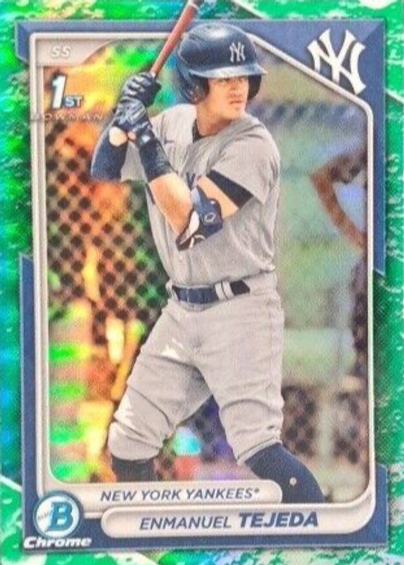 Enmanuel Tejeda 2024 Bowman #BCP-103 Chrome Prospects - Lunar Glow Refractor (1st) RAW