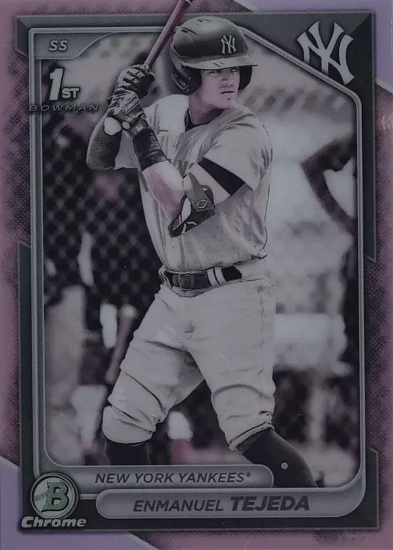 Enmanuel Tejeda 2024 Bowman #BCP-103 Chrome Prospects - Pearl Refractor (1st) RAW