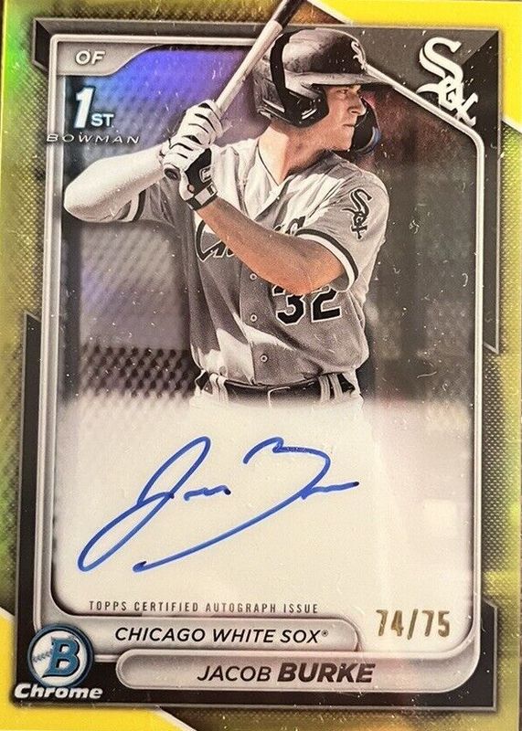 2024 Bowman #CPA-JB Chrome Prospect Auto - Yellow Refractor /75 (1st)