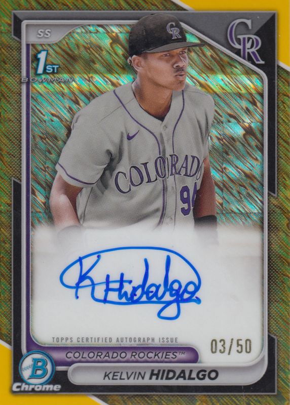 2024 Bowman #CPA-KHI Chrome Prospect Auto - Gold Shimmer Refractor /50 (1st)