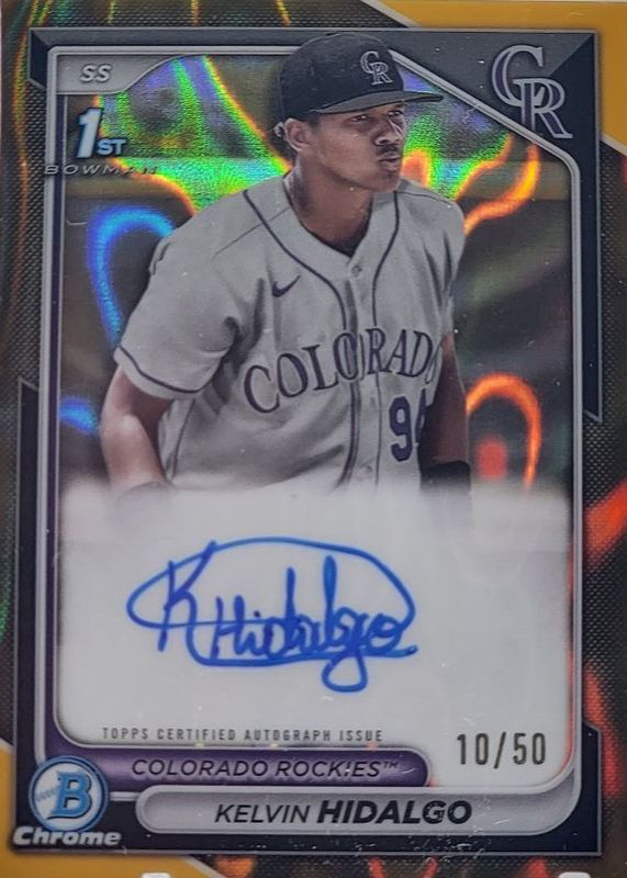 2024 Bowman #CPA-KHI Chrome Prospect Auto - Gold Lava Refractor /50 (1st)