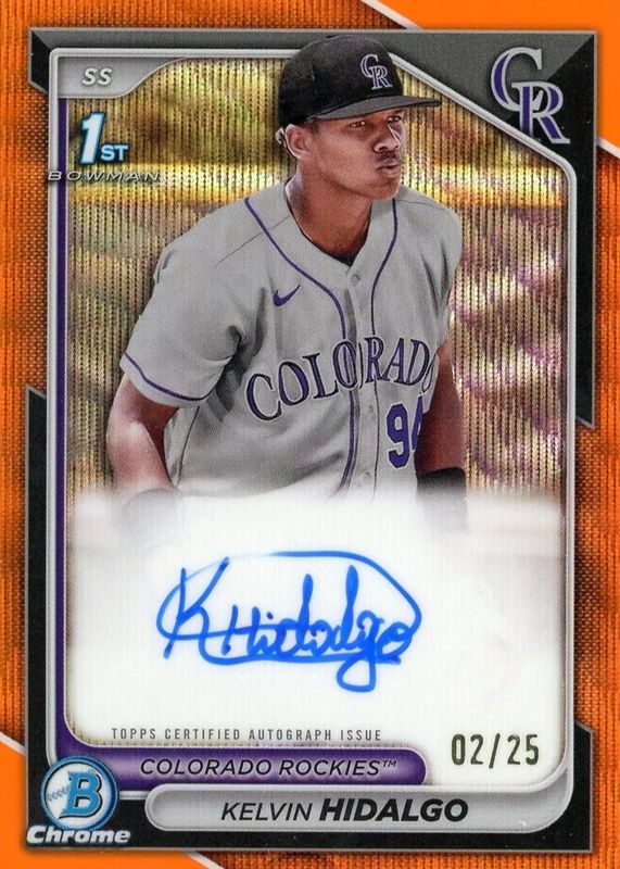 2024 Bowman #CPA-KHI Chrome Prospect Auto - Orange Wave Refractor /25 (1st)