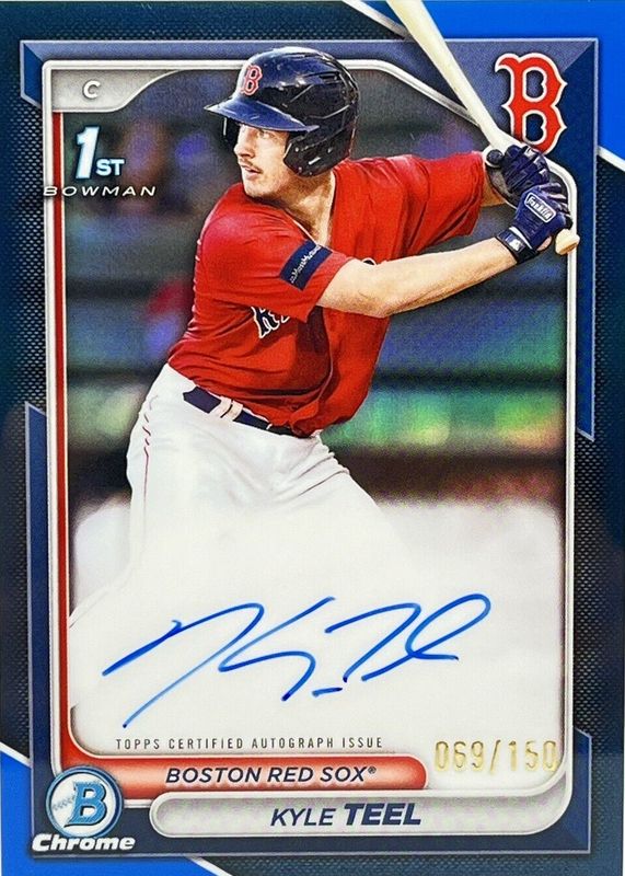 Kyle Teel 2024 Bowman #CPA-KT Chrome Prospect Auto - Blue Refractor /150 (1st) SGC 9.5