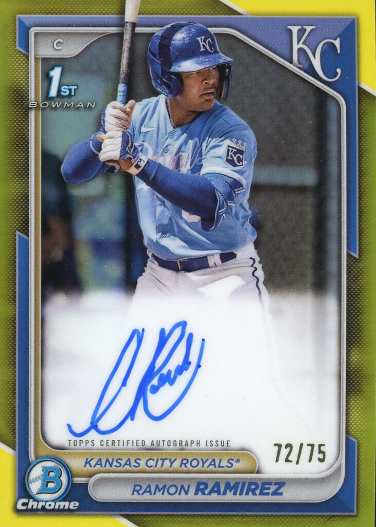 Ramon Ramirez 2024 Bowman #CPA-RRZ Chrome Prospect Auto - Yellow 