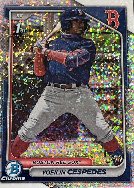 Yoeilin Cespedes 2024 Bowman #BCP-139 Chrome Prospects - Speckle Refractor /299 (1st) PSA 10