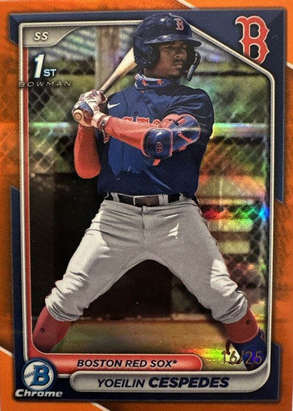 2024 Bowman #BCP-139 Chrome Prospects - Orange Refractor /25 (1st)