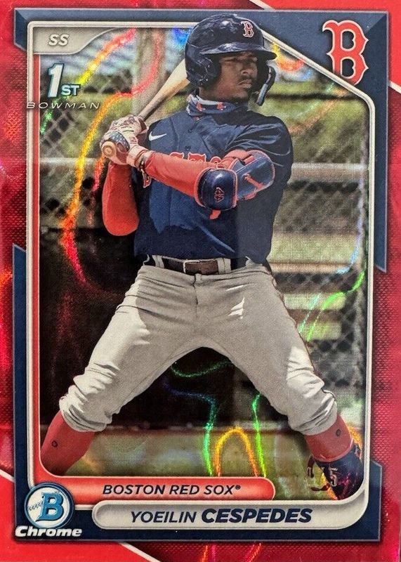 2024 Bowman #BCP-139 Chrome Prospects - Red Refractor /5 (1st)