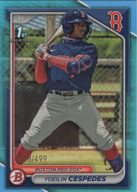 Yoeilin Cespedes 2024 Bowman #BP-139 Paper Prospects - Sky Blue Border /499 (1st) PSA 10