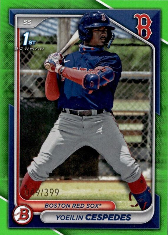 Yoeilin Cespedes 2024 Bowman #BP-139 Paper Prospects - Neon Green Border /399 (1st) PSA 10