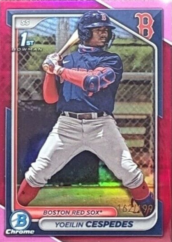 Yoeilin Cespedes 2024 Bowman #BCP-139 Chrome Prospects - Fuchsia Refractor /199 (1st) PSA 10