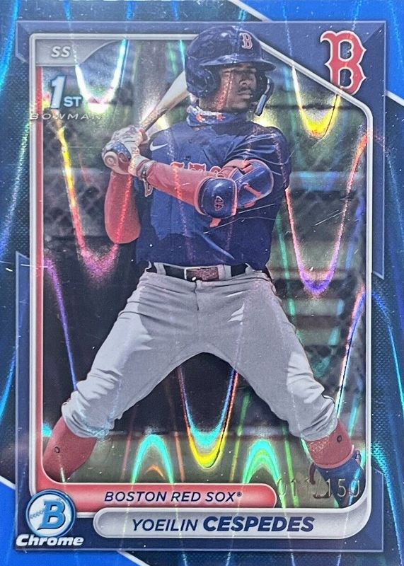 Yoeilin Cespedes 2024 Bowman #BCP-139 Chrome Prospects - Blue RayWave Refractor /150 (1st) PSA 10