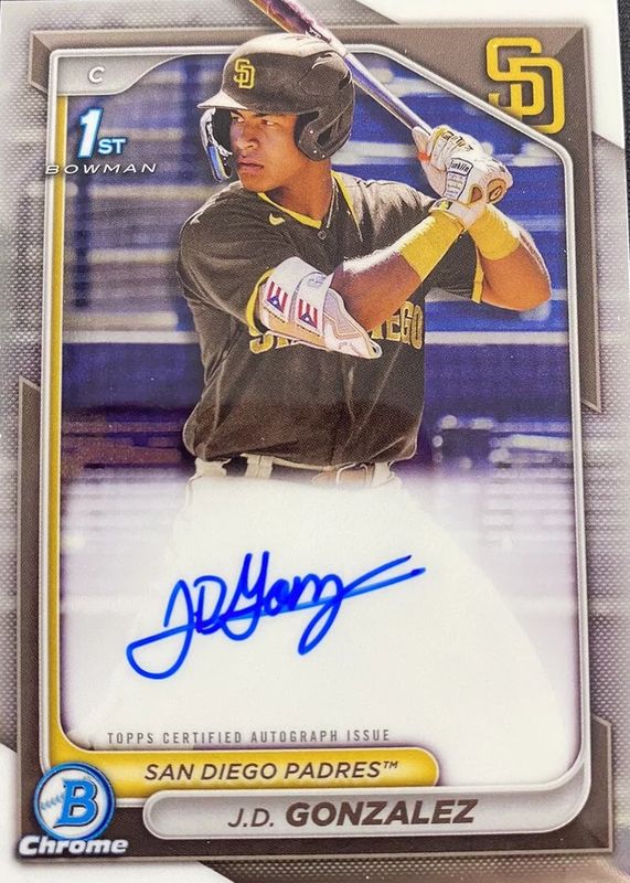 2024 Bowman #CPA-JGO Chrome Prospect Auto (1st)