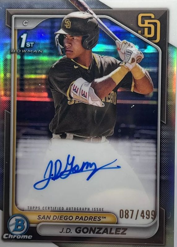 2024 Bowman #CPA-JGO Chrome Prospect Auto - Refractor /499 (1st)