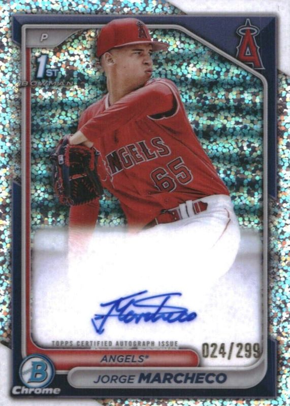 2024 Bowman #CPA-JMH Chrome Prospect Auto - Speckle Refractor /299 (1st)