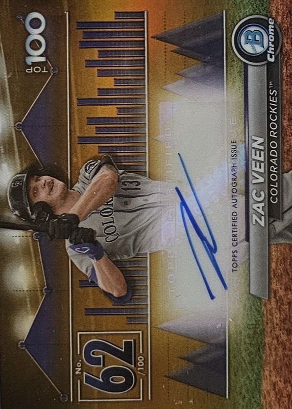 2024 Bowman #BTPA-62 Bowman Scouts' Top 100 Autographs - Gold Refractor /50