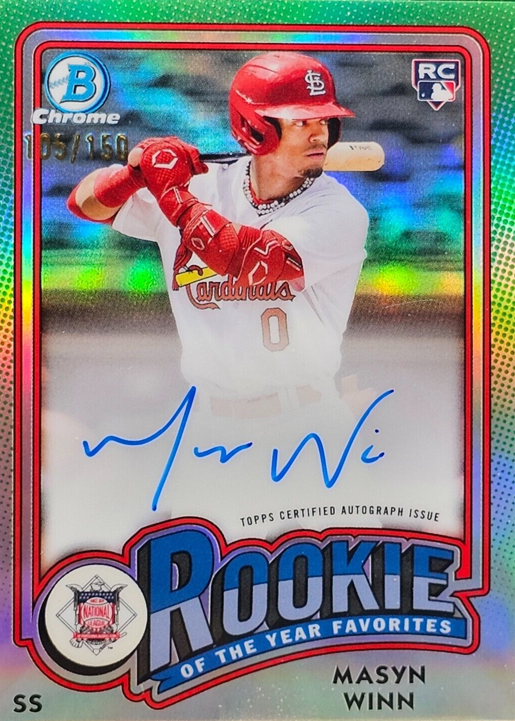 Masyn Winn 2024 Bowman #ROY-MW Rookie of the Year Favorites