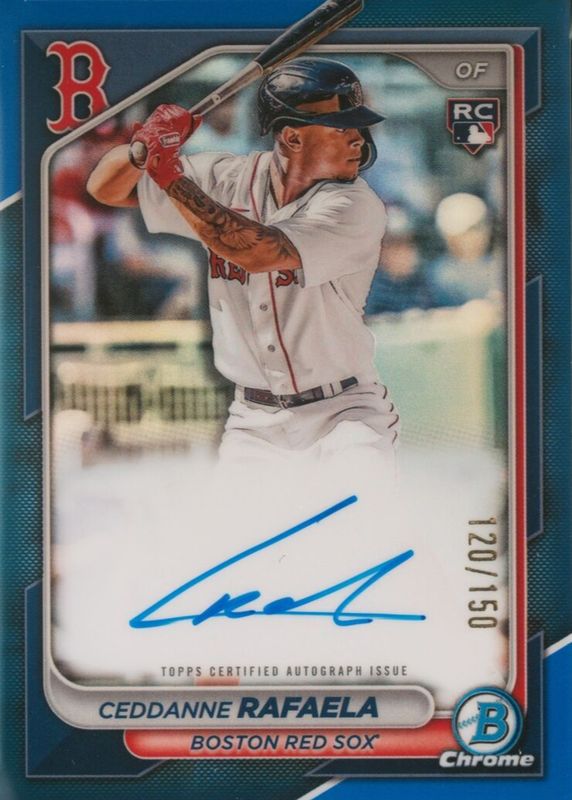 Ceddanne Rafaela 2024 Bowman #CRA-CRA Chrome Rookie Auto RAW