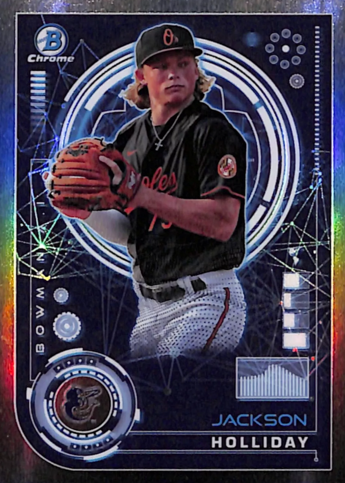 ゲームセンター・ゲームカード BOWMAN STERLING JACKSON HOLLIDAY 2023 Bowman Sterling Jackson Holliday Auto Refractor SP