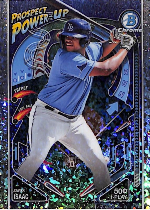 Xavier Isaac 2024 Bowman #PP-15 Prospect Power-Up - Mini-Diamond Refractor /150 RAW