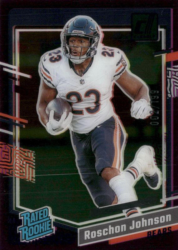 Roschon Johnson 2023 Clearly Donruss #80 Purple /199 Rookie RAW