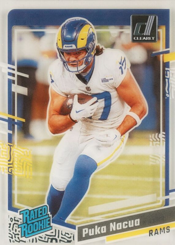 Puka Nacua 2023 Clearly Donruss #96 Base Rookie RAW