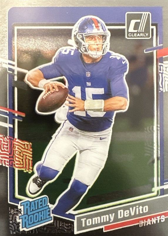 Tommy DeVito 2023 Clearly Donruss #97 Gold Rookie SGC 10