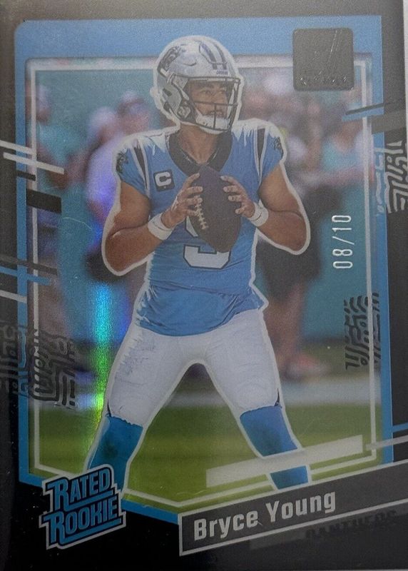 Bryce Young 2023 Clearly Donruss #95 Black /10 Rookie SGC 9