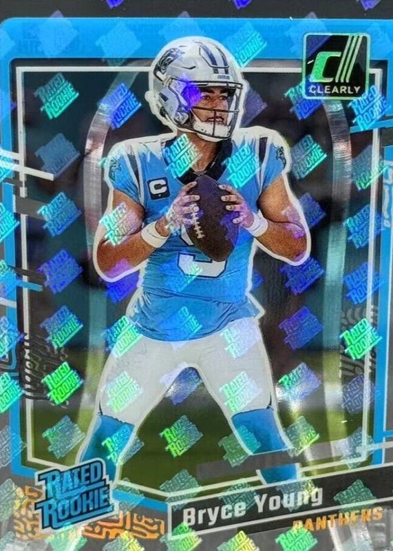 Bryce Young 2023 Clearly Donruss #95 Holo Rated Rookie Logo Rookie SGC 9.5