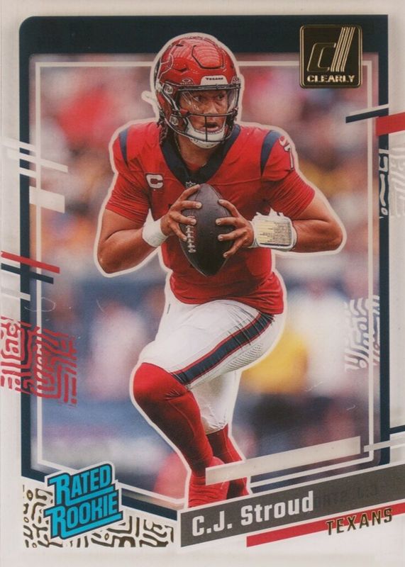 CJ Stroud 2023 Clearly Donruss #93 Gold Rookie SGC 10