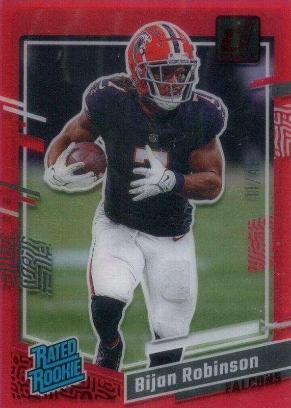 Bijan Robinson 2023 Clearly Donruss #53 Red /49