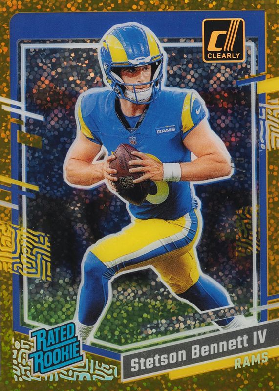 Stetson Bennett IV 2023 Clearly Donruss #83 Holo Gold /5 Rookie PSA 10