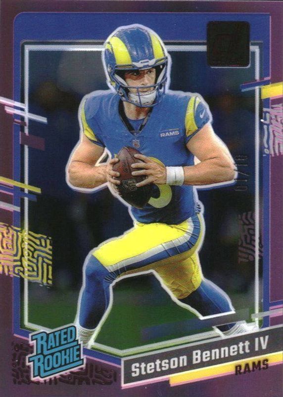 Stetson Bennett IV 2023 Clearly Donruss #83 Pink /10 Rookie RAW