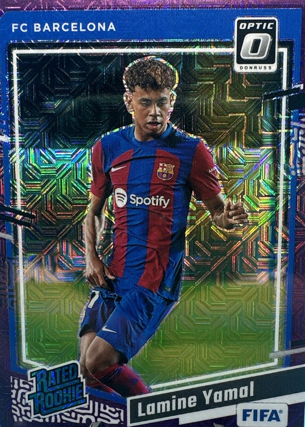 Lamine Yamal 2023 Donruss #177 Optic - Purple Mojo /25 (Club