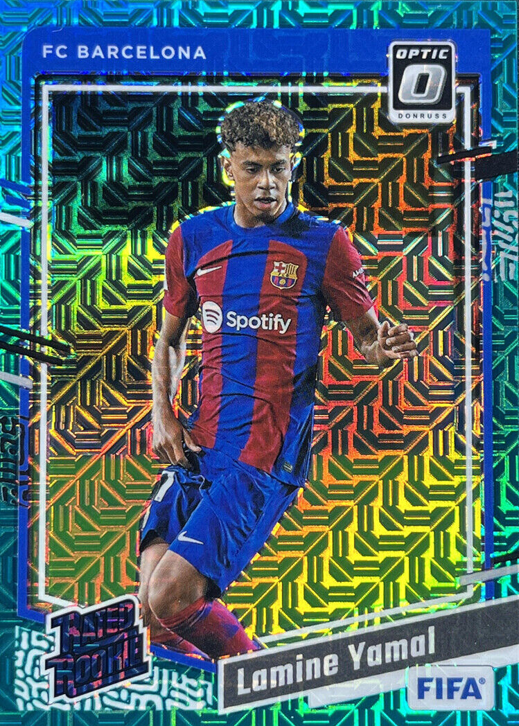 Lamine Yamal 2023 Donruss #177 Optic - Teal Mojo /49 (Club) Price
