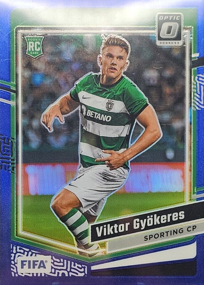 Viktor Gyokeres 2023 Donruss #159 Optic - Blue /99 Price Guide 