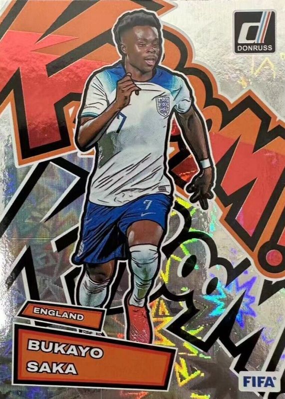 Bukayo Saka 2023 Donruss #4 Kaboom! RAW