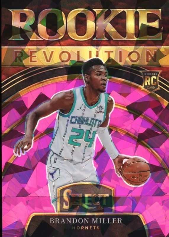 Brandon Miller 2023 Select #5 Rookie Revolution - Pink Cracked Ice /99 RAW