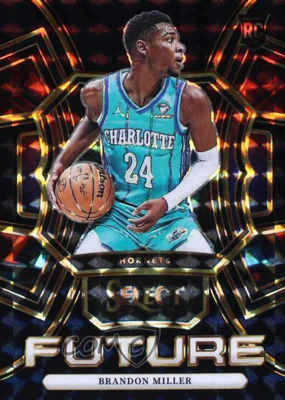 Brandon Miller 2023 Select #19 Select Future - Black Finite /1 Rookie RAW