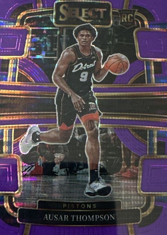 Ausar Thompson 2023 Select #95 Concourse FOTL Neon Purple Pulsar /5 Rookie PSA 9