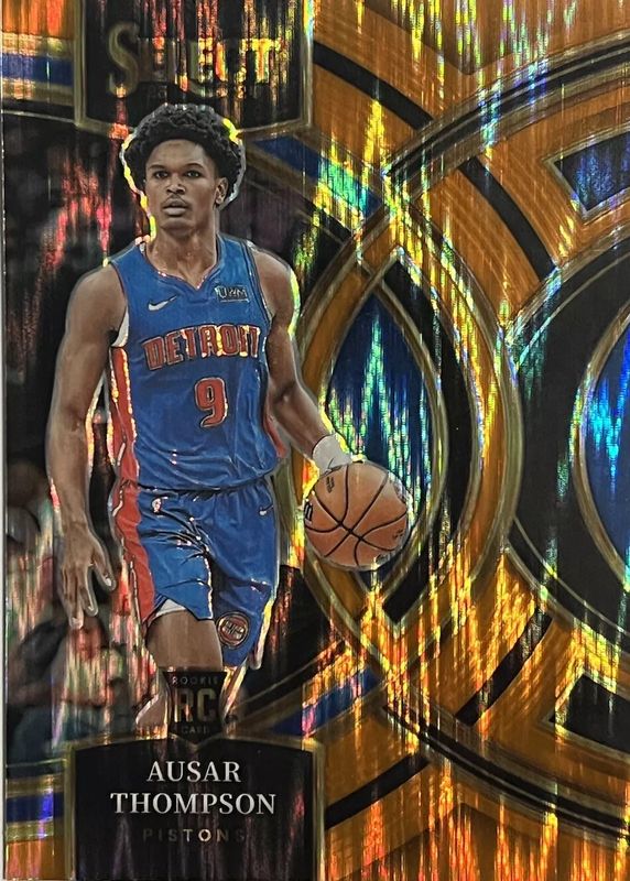 Ausar Thompson 2023 Select #128 Premier Level Orange Flash Rookie SGC 10