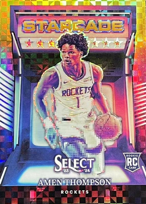 Amen Thompson 2023 Select #2 Starcade - Gold /10 Rookie PSA 9