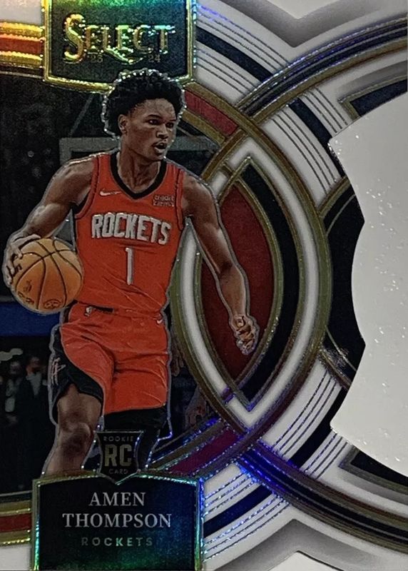 Amen Thompson 2023 Select #122 Premier Level White Die-Cut /149 Rookie RAW