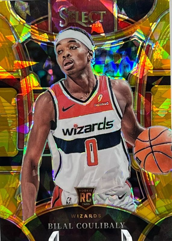 Bilal Coulibaly 2023 Select #304 Mezzanine Gold Cracked Ice /10 Rookie SGC 10