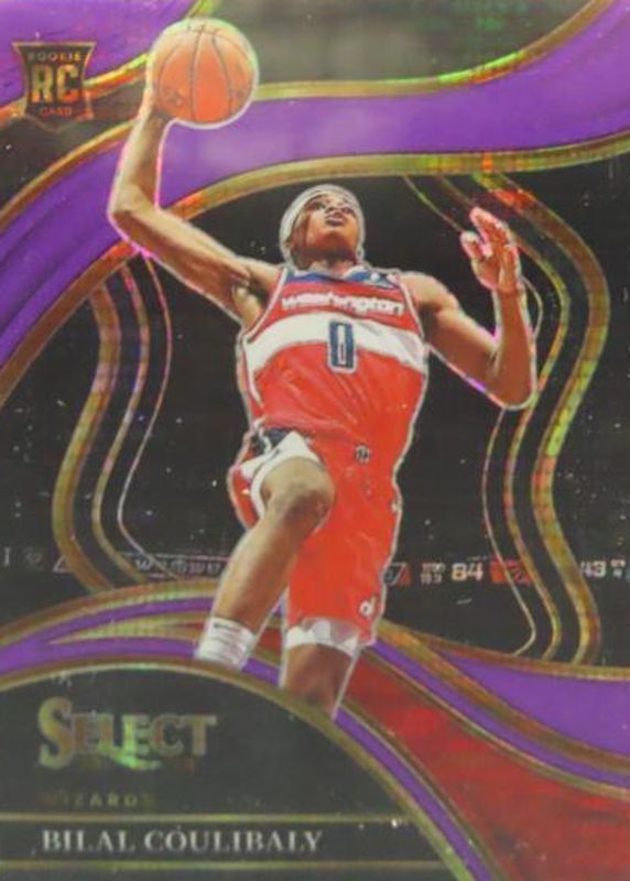 Bilal Coulibaly 2023 Select #268 Courtside FOTL Neon Purple Pulsar /5 Rookie PSA 10