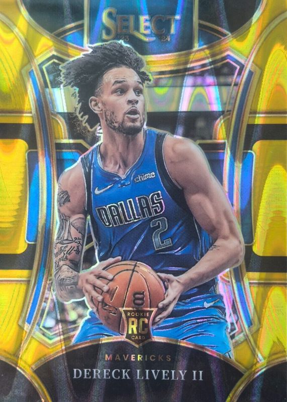 Dereck Lively II 2023 Select #313 Mezzanine Gold Tectonic /10 Rookie SGC 10